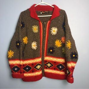 Bolli Importz Women’s size Med 100% Wool zip up sweater